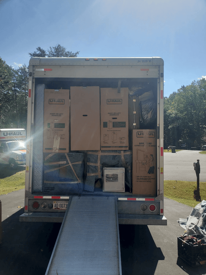 truck and trailer for house moving